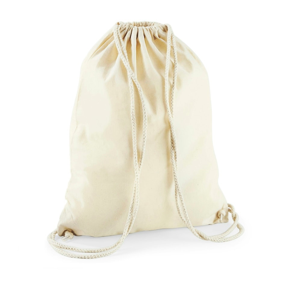 image 1 of Westford Mill Recycled Cotton Drawstring Bag - Natural - One Size (UTPC4939) | Multi | One Size