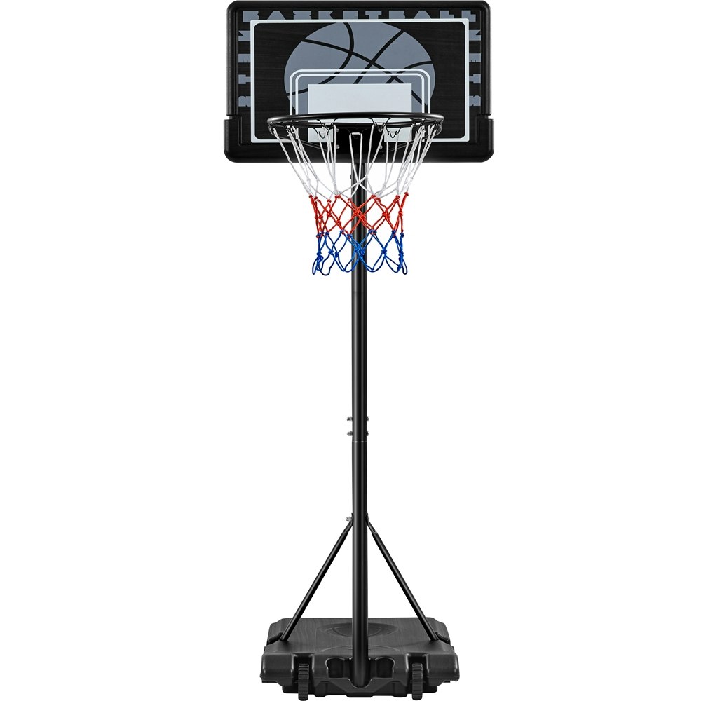 Yaheetech 2.19-2.49M Height-Adjustable Basketball Hoop Black