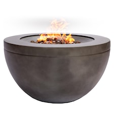 Centurion TABITI Dark Grey Lavish Garden & Patio Fire Pit with Stone Finish - Fully Assembled