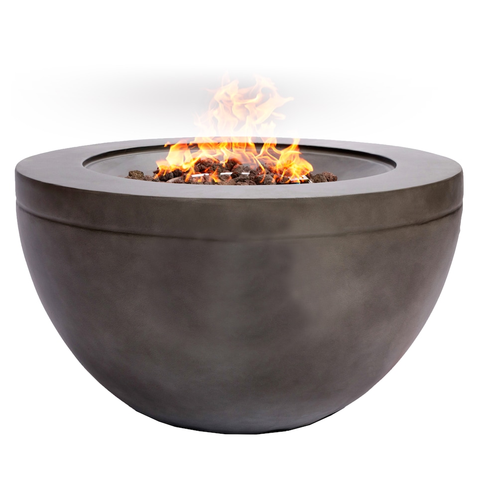 image 1 of Centurion TABITI Dark Grey Lavish Garden & Patio Fire Pit with Stone Finish - Fully Assembled
