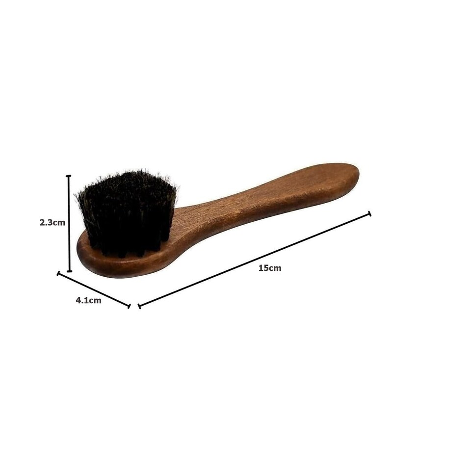image 1 of BIRCH Horsehair Dauber Brush - For Applying Shoe Polish and Cream 15cm | Black | Black
