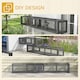 image 4 of PawHut Cat Tunnel, 250cm Extra Long Wooden Cat Play Tunnel with Eight Doors