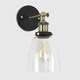 image 3 of ValueLights Ambrose Industrial Matte Black Wall Light and E27 Pear LED 4W Warm White 2700K Bulb
