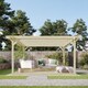 image 2 of Double Garden Pergola and Decking Kit - Wood - L420 x W420 cm - Light Green