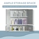 image 3 of kleankin Bathroom Mirror Cabinet, Wall Mounted Storage Cupboard with Double Doors and Adjustable Shelf, Bathroom Organizer, Grey