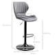 image 7 of HOMCOM Bar Stool Set of 2 Fabric Adjustable Height Swivel Counter Chairs