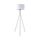 image 1 of ValueLights Camden Copper Tripod Floor Lamp with White Shade | White