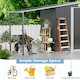 image 5 of Living and Home Outdoor Storage Shed with Log Store - Dark Grey 248 x 301 x 178cm | Grey