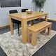 image 3 of Dining Table Set with 2 Chairs Dining Room and Kitchen table set of 2, and Bench Brown