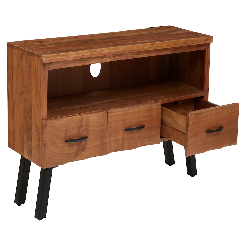image 1 of Interiors by Premier Three Drawer Acacia Media Unit