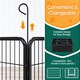image 5 of Yaheetech 16 Metal Dog Playpen Panels, 80 × 60 cm Black