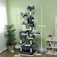 image 3 of PawHut 206cm Cat Tree with Scratching Posts Beds Condos Hammocks, Dark Grey