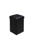 image 1 of Faux Leather Storage Ottoman Storage Box With Lid Foldable - 38x38x38cm Square Black
