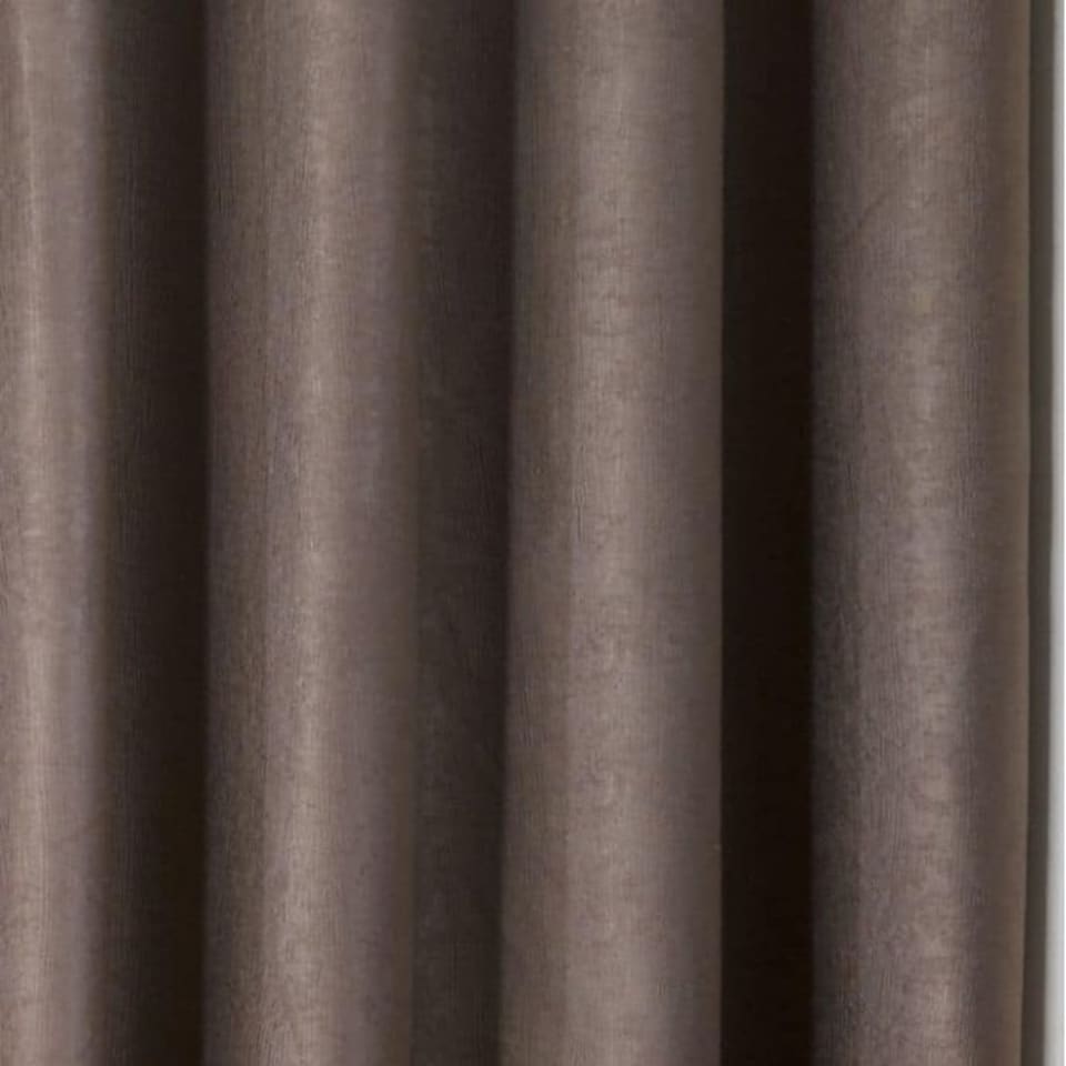 image 1 of Luxe Textured Woven Blackout Eyelet Curtains 168cm x 137cm Taupe Brown | Natural