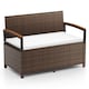 image 1 of COSTWAY Outdoor Storage Bench Deck Box Patio Furniture with Cushion