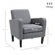 image 7 of HOMCOM Modern Armchair Accent Chair with Rubber Wood Legs for Bedroom Grey