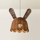 image 4 of ValueLights Bella Rattan Bunny Ceiling Pendant Lamp Shade | Brown