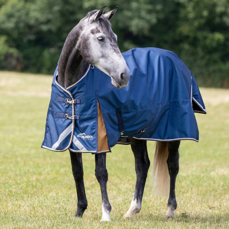 image 1 of Highlander Plus Lite Horse Turnout Rug - Navy - 5'