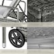 image 5 of Sun Lounger - 6-position backrest, weather & UV-resistant, soft pillow, two wheels Grey | Light Grey