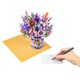 image 5 of Floral Fantasy Paper Bouquet 3D Vase Pop Up Card