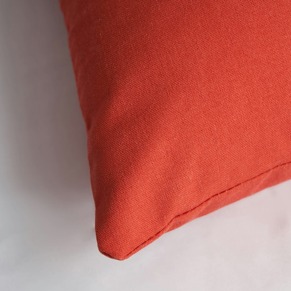 image 1 of BHS Twin Pack of Cushions, Terracotta Orange | Terracotta