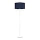 image 3 of ValueLights Charlie White Floor Lamp Navy Shade & Bulb 
