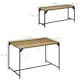 image 3 of HOMCOM Dining Table and Bench Set for 4, Kitchen Table with 2 Benches, Space Saving Dining Room Sets, Natural