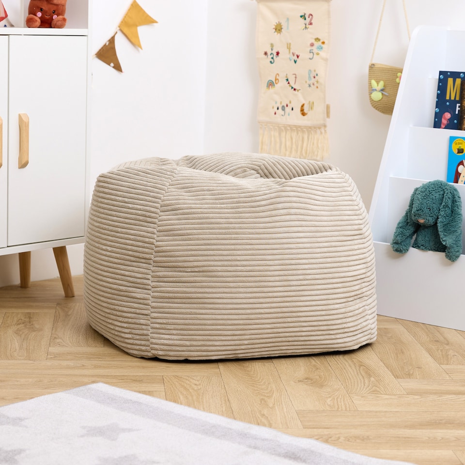 image 1 of Kids High Rest Beanbag Corduroy Natural Beige | Cream | Stone | 1