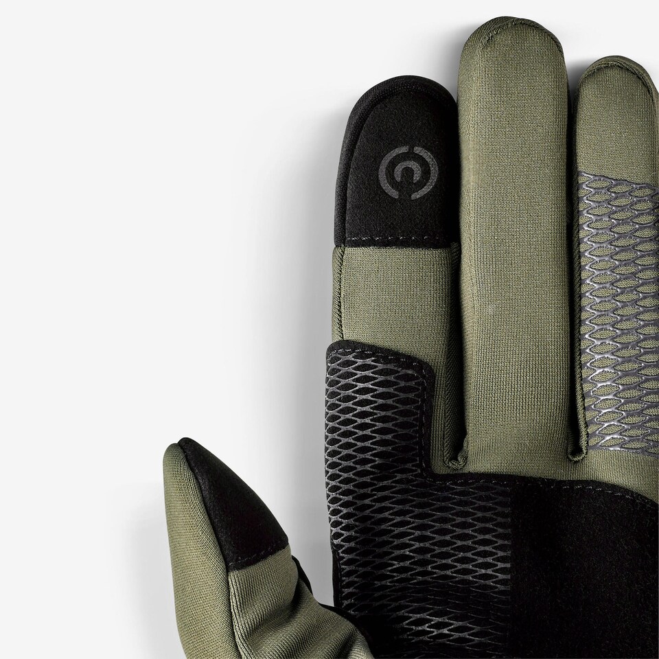 image 1 of Decathlon Adults’ trekking tactile stretch gloves, MT500
