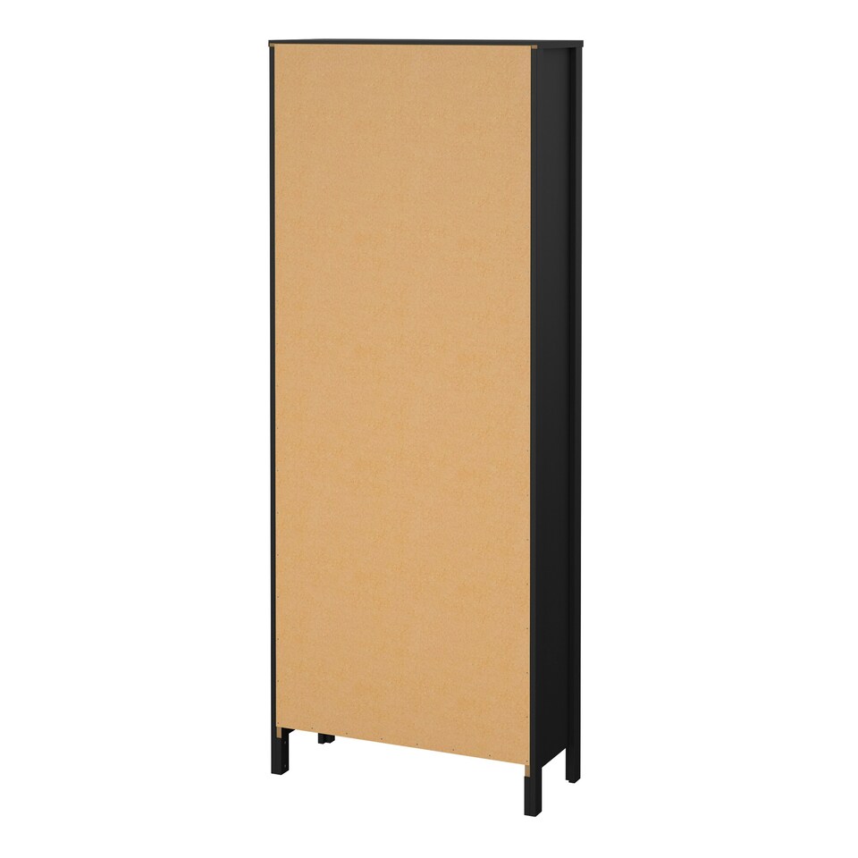 image 1 of Barcelona China Cabinet 2 Glass Doors with 3 Drawers in Matt Black