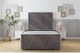 image 1 of Sloomy Monroe Slate Naples Bed Frame With Mattress With 50" Upholstered Headboard 6' Super King