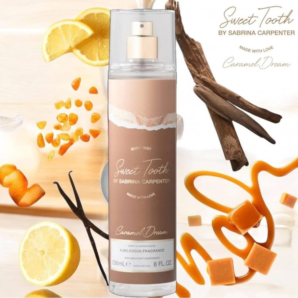 image 1 of Sabrina Carpenter Caramel Dream Womens Body Mist 236ml Fragrance | Multi | Orange | Regular Size