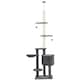 image 1 of PawHut Floor to Ceiling Cat Tree Adjustable Height 220-265cm, Dark Grey