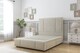 image 1 of Sloomy Lisbon Cream Plush Divan Bed Base 2 Drawers Foot-End With 26 Inch Strutted Headboard & 12 Inch Matching Footboard | Cream | Cream | Small Double | 1