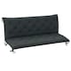 image 6 of Outsunny 3 Seater Garden Bench Cushion Outdoor Seat Pad with Ties Black | Black | 2 Seater
