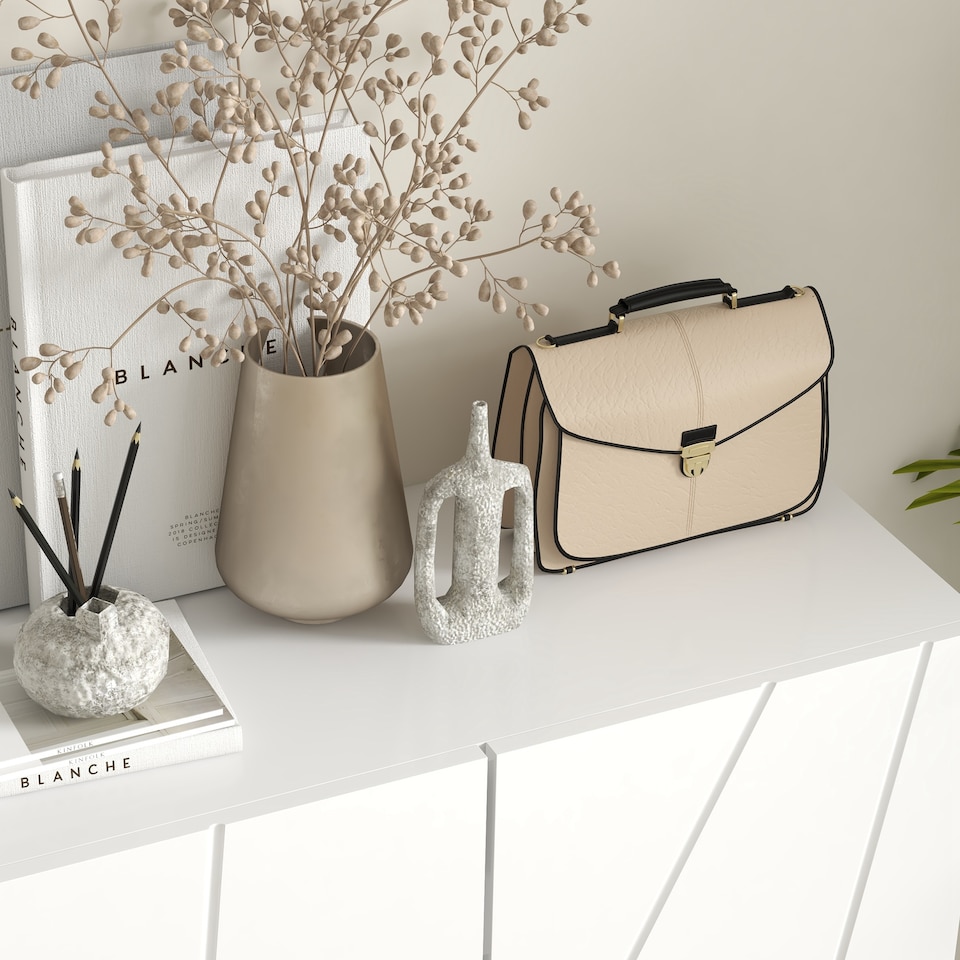 image 1 of HOMCOM Narrow Shoe Cabinet with High Gloss, Slim Shoe Storage Cabinet with Soft-Close Hinges and Adjustable Shelves for 15-20 Pairs of Shoes, White