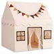 image 7 of COSTWAY Kids Play Tent Toddler Playhouse Tent with Padded Non-slip Mat-Beige