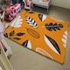 image 4 of doodle leaves (Rug) Orange | XL: 160x230cm