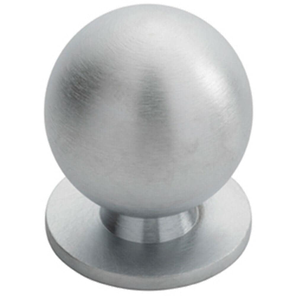 Loops Solid Ball Cupboard Door Knob 30mm Diameter Satin Chrome Cabinet Handle