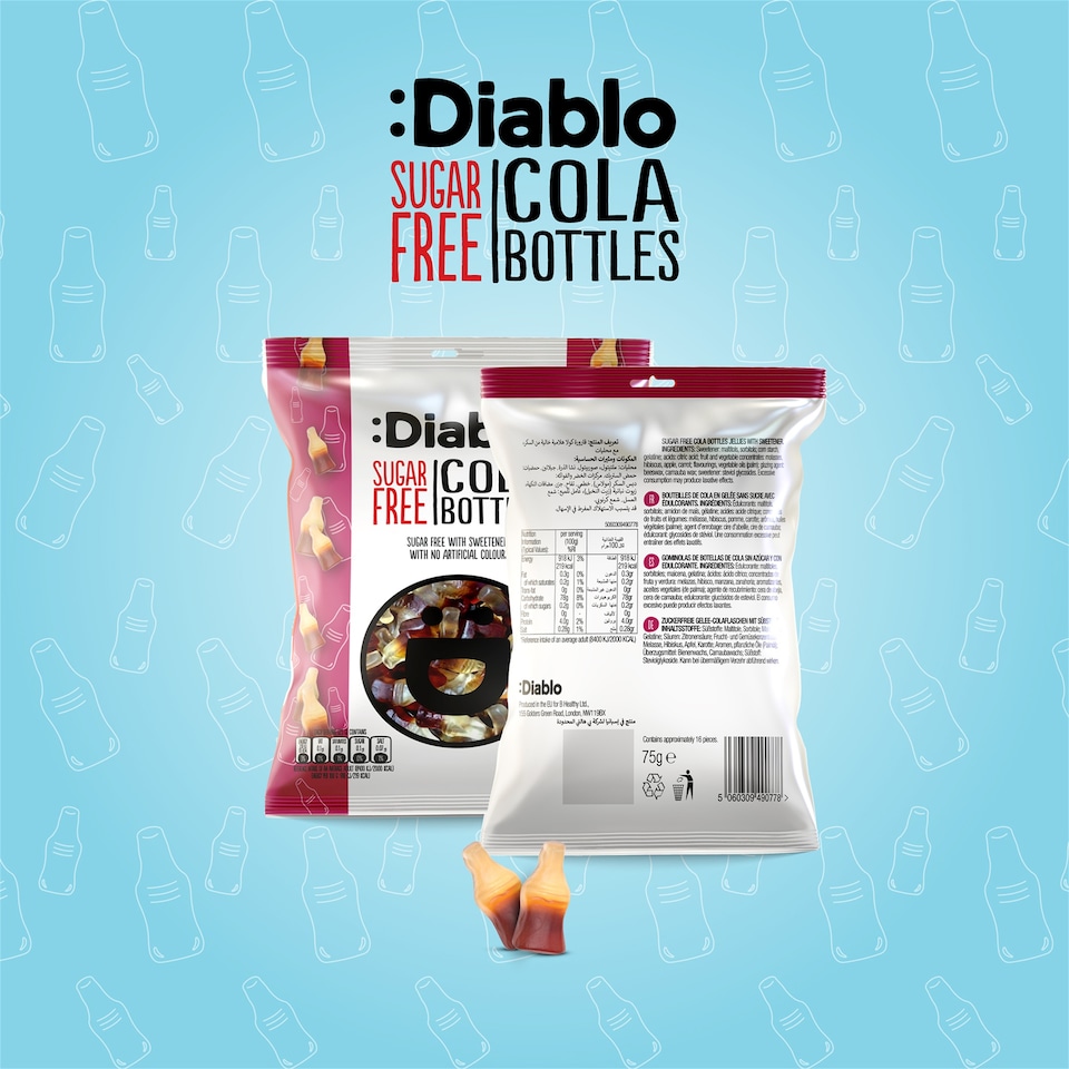 image 1 of Diablo Sugar Free Cola Bottles 75g
