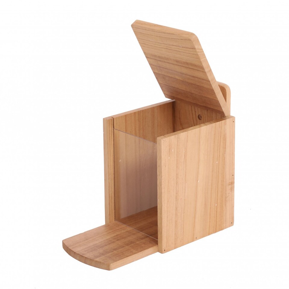 image 1 of Wooden Garden Wildlife Squirrel Feeder Box