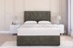 image 1 of Sloomy Highbury Pewter Dumfries Divan Bed Base No Drawers With 26 Inch Strutted Headboard | Grey | Pewter | Single | 1