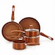 image 1 of 5 Piece Copper Ceramic Cookware Set