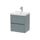 image 1 of Balterley Chartley Contemporary 2 Drawer Wall Hung Vanity Unit with Thin Edge Basin, Coastal Grey, 500mm