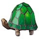 image 1 of Beautifully Hand Crafted Green Glass Tortoise Tiffany Lamp