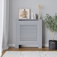 image 2 of Modern Wooden Radiator Cover MDF Grill Shelf Cabinet Furniture | Grey | Small Grey