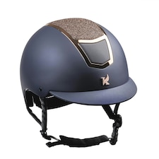 Shires Karben Valentina Riding Hat - Adult Blue | Size: 56-58cm
Colour: Navy/Rose Gold