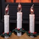 image 8 of Premier Wooden Christmas Candle Bridge Arch with 7 Flickering Candle Bulbs Mains Operated