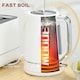 image 4 of HOMCOM 1.7L 3000W Fast Boil Electric Kettle 2 Slice Toaster Set White