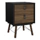image 1 of Ry Bedside Cabinet 2 Drawer in Matt Black Walnut